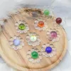 Sunflower's new cross-border ring flower plate from Europe and America, transparent acrylic resin flower diy mobile phone case accessory details Picture